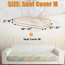 Sofa Cover Washable Sectional Couch Covers Sofa Slipcovers for 3 Cushion Couch Pet Friendly L Shaped Couch Protector Leaf Printed Covers for Dogs