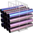 Vinyl Roll Storage 20-Holes Vinyl Storage Rack for Craft Room Vinyl Roll Holder for up to 20 Vinyl Rolls, Acrylic Material
