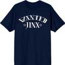 League of Legends Arcane 'Wanted Jinx' Adult Navy Crew Neck Short Sleeve T-Shirt (M)