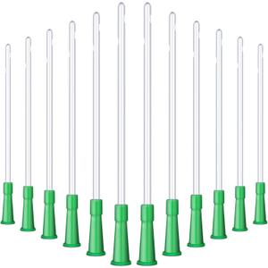 Nuanchu PVC Replacement Tubings Supplies Tubes Kit Clear Replacements Hose with Flexible Rounded End for Smooth Insert(12 FR,60 Pieces)