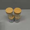 DRKIO 16 Oz Overnight Oats Containers with Bamboo Lids - 4 Pack Glass Storage Jars with Airtight Lids Wide Mouth Mason Food Jars Great for Meal Prep Salad Chia Pudding Snacks Yogurt Sugar Spice Cereal