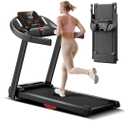 CURSOR FITNESS 16% Incline Treadmills for Home Small with 3 LED Displays
400LBS Capacity Foldable Walking Pad Treadmill with Low Noise 3.0HP Motor, Portable Treadmill 0.6-7.0MPH