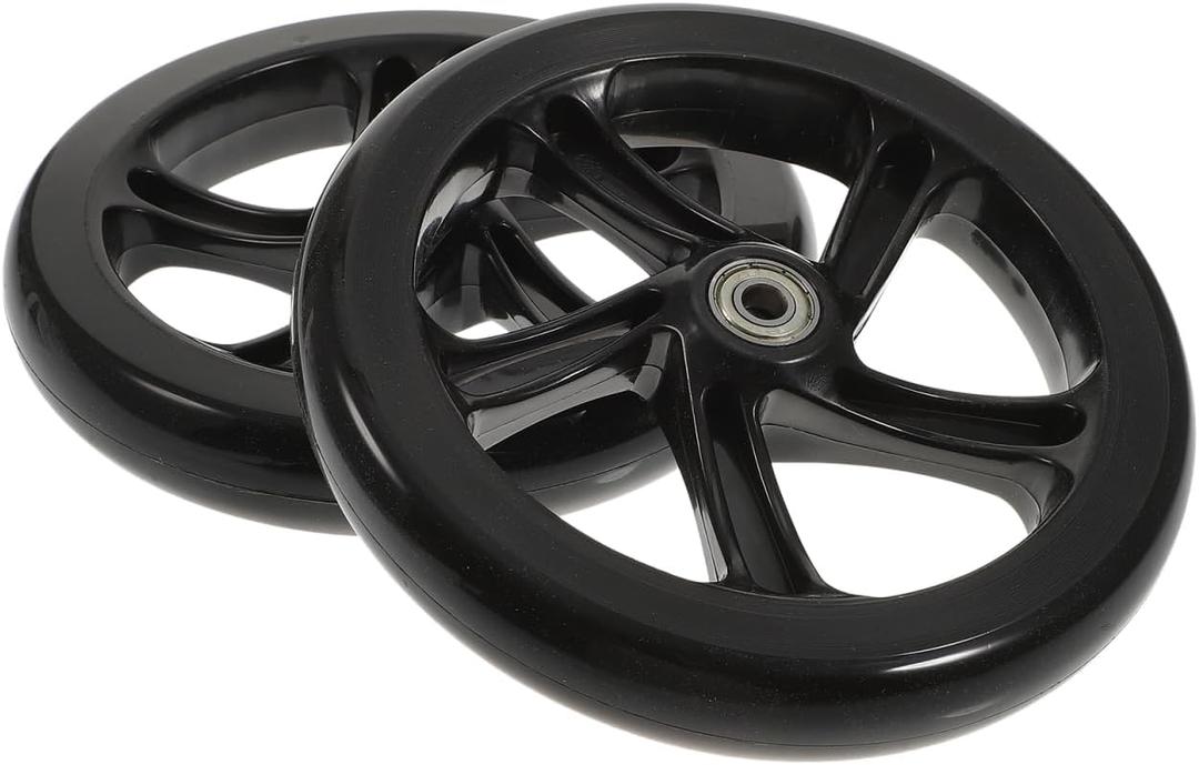 Kisangel 2pcs Skateboard Scooter Wheels Replacement High Elastic Scooter Wheel for Electric Mute Pu Parts