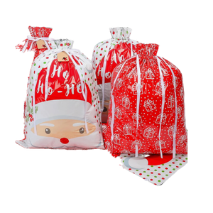 7 Pack Extra Large Drawstring Christmas Gift Bags, Xmas Wrapping Bags for Big Presents, Reusable Large Holiday Bag with Tags