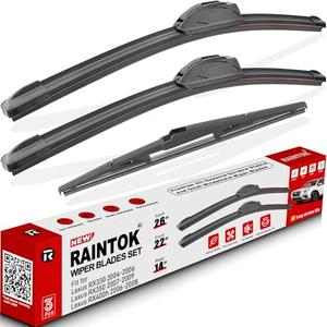 RAINTOK Windshield Wiper Blades Replacement for Lexus RX330 2004-2006, RX350 2007-2009, RX400h 2006-2008 - Front Rear Wipers Blade Set 26" 22" 14" (Pack of 3)
