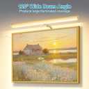 LED Picture Lights for Paintings Plug in, Adjustable Art Light Gallery Wall Light for Display Art Work, 16inch 6W 3000K Warm White, Gold Finish CRI80+