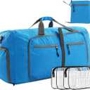 Felipe Varela Honeycomb 85L Duffle Bag with Shoes Compartment and Adjustable Strap,Foldable Travel Duffel Bags for Men Women