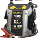 STANLEY J5C09 Portable Power Station Jump Starter 1000 Peak Amp Battery Booster, 120 PSI Air Compressor, USB Port, Battery Clamps