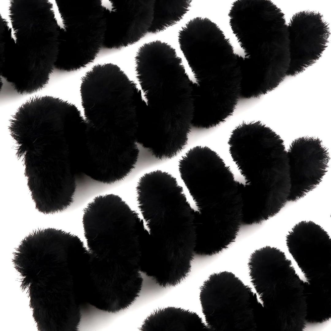 TOAOB 4pcs Thick Pipe Cleaners Black Large Chenille Stems for Crafts Long 39 Inch Fuzzy Sticks Craft Supplies for DIY Art Craft Projects Home Decorations