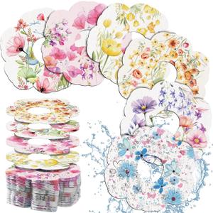 Geiserailie 36 Pack Flower Waterproof Adhesive Patches Sensor Cover Sweat Proof Stickers Flexible Breathable, Pre-cut, Non-fraying, Protective Adhesive Tape Compatible with Dexcom Accessories (Libre3)