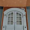 Purrfect Portal French Cat Door - Stylish No-Flap Cat Door Interior Door for Average-Sized Cats Up to 20 lbs, Easy DIY Setup, Secured Installation in Minutes, No Training Needed, 7.13 x 8.32 (White)