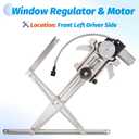 Vurkcy Window Regulator with Motor Front Left Driver Side, Replace 741-014