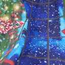 CapiSco Merry Christmas Backdrop for Red Christmas Party Decorations, Red Curtains Windowsill Photo Backdrop Christmas Tree Decoration Xmas Photography Background for Christmas Party Banner 8x6ft