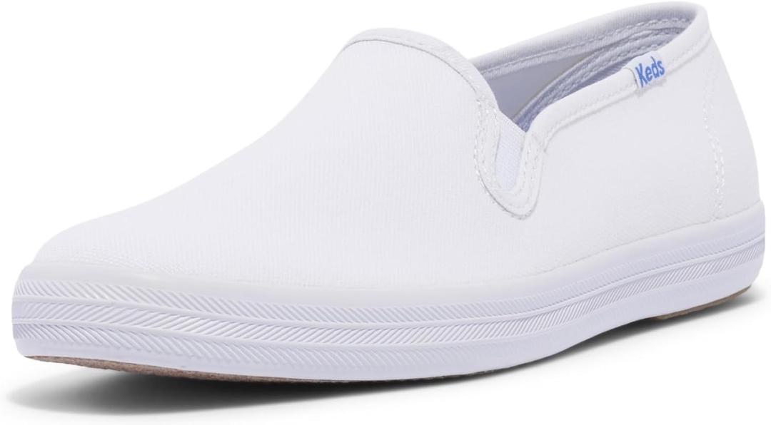Keds Keds Champion Slip on, Sneaker Womens, White Canvas, 8.5 Wide