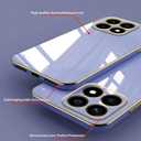 Compatible with Honor X8a Case Silicone Pink, Plating for Honor X8a Phone Case Shockproof Thin and Soft Cover (Smoky Purple) (blue)