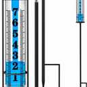 Rain Gauge Outdoor,Accurate Rain Gauges Outdoors Best Rated,Upgraded Freeze Proof Rain Measure Gauge for Yard Fence,Rain Meter with Stake,Large Font Water Gauge for Rain,Adjustable Height,Easy to Read