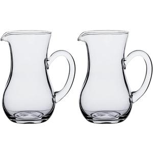 2pcs Glass Creamer Pitcher Sauce Serving Pitcher Milk Creamer Jug,300ml
