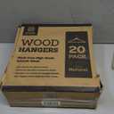 Wooden Hangers - 20 Pack, Heavy Duty, Non Slip Wood Hangers for Coats, Jackets, Suits, & Pants - Clothes Hangers for Closet W/Bar and Notches (Natural)