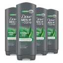 Dove Men+Care Body Wash Mineral + Sage 4 Count for Men's Skin Care Effectively Washes Away Bacteria While Nourishing Your Skin, 18 oz