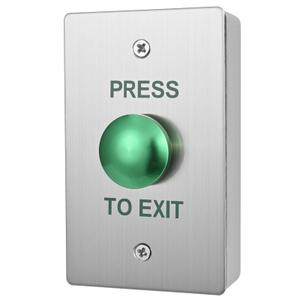 Push to Exit Button for Door Access Control Big Press Button Waterproof Stainless Steel Shell with Back Mounted Box NO/COM Output