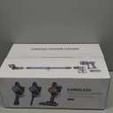 Cordless Vacuum Cleaner,Vacuum Cleaners for Home with Super Suction,Lightweight Stick Vacuum with 35 Mins Runtime,Rechargeable Cordless Vacuum for Carpet, Tile, Pet Hair, Hardwood Floors(Red)