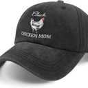 Gifts for Women Chicken Mom Hats for Women Wife Vintage Embroidered Chicken Hat, Chicken Accessories & Chicken Gifts, Adjustable Cute Baseball Caps for Women