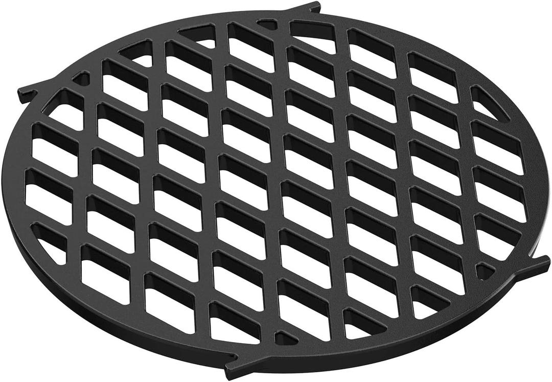 only fire Gourmet BBQ System Sear Grate Replacement for Weber 8834, Porcelain-Enameled Cast-Iron Cooking Grid for 22 1/2 inch Weber Charcoal Grills