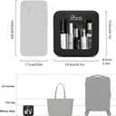 2 x Clear Makeup Bag Cosmetic Case: Small Make up Bags for Purse - TSA approved Toiletry Bag for Women - Waterproof Travel Pouch with Zipper - Cute Makeup Organizer Skincare Bag for Car (Mini, Black)
