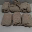 Genina Waterproof Seat Covers for Dining Room Chair Covers Waterproof Dining Chair Covers (6 PCS-Rear-gapped, Taupe)