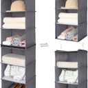 GRANNY SAYS 6-Shelf Hanging Organizer for Closet, Separable to 2 Pack 3-Shelf Hanging Shelves, Hanging Organizer for Bedroom, Ash Gray