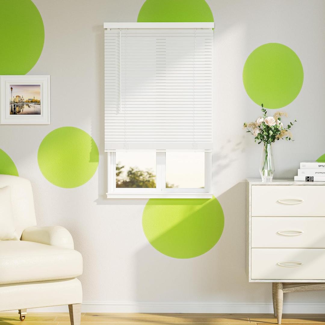 SZXIMU Window Blinds 25" W X 64" H, 1" Cordless Blinds for Indoor Windows, Room Darkening Mini Blind, Horizontal Blinds & Shades White for Home Bedroom Living Room Office Kitchen