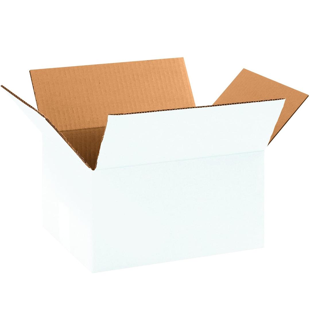 Box USA Shipping Boxes Medium 11.25"L x 8.75"W x 6"H 25-Pack, White Cardboard Box for Shipping, Moving, Mailing, Packing, Packaging and Storage