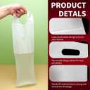 520 Pcs Plastic Wine Bags with Handles, 18 x 6 Inch Clear Tamper Proof Wine to Go Bags with Seal for Travel, Restaurant, Party, Wedding, Gifts Supplies