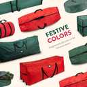 ZOBER 600D Oxford Fabric Large Christmas Tree Storage Bag - Fits 9 Ft Artificial Trees - Tear Proof Waterproof Christmas Tree Bag For Storage Box For Xmas - Strong, Durable Handles - Card Slot - Green