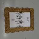 Woven Wicker Picture Frame, 5 x 7 inches with Zebra Design, Rattan Photo Frame with Bohe Style for Tabletop Display (5X7)