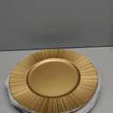 Yaomiao 50 Pcs 13 Inch Gold Charger Plates Bulk Plastic Plates Chargers Round Dinner Chargers for Wedding Party Table Setting Bridal Shower Event Decor (Light Gold)