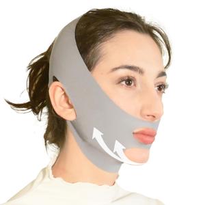 V Line Lifting Mask Chin Strap for Sleeping, Face Lifting Strap, Chin Strap, Jawline Shaper, Jaw Strap, Double Chin Reducer,Face Lift Tape & Snoring Solution (Gray)