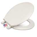 Centoco Round Toilet Seat, Scratch-Resistant Plastic Finish, Fits Kohler/American Standard/TOTO, Light Weight Residential, Made in the USA, DSAMAZ12-416, Biscuit