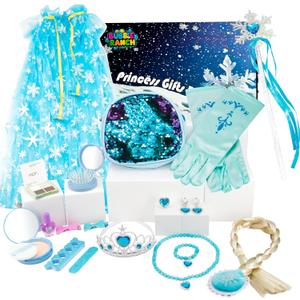 Frozen Toys Kids Fake Makeup Sets Dress Up Kit for Girls Princess Accessories Pretend Play Birthday Non Toxic Party Decorations for Toddlers and Age 3 4 5 6 7 8 Year Old