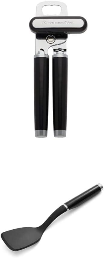 KitchenAid Classic Multifunction Can Opener/Bottle Opener, 8.34-Inch, Black & KitchenAid KE001OHOBA Classic Solid Turner, One Size, Black 2