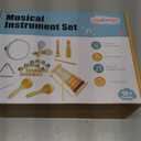 Baby Musical Instruments Set - Montessori Wooden 18 Month Old Baby Musical Toys, Toddler Percussion Instruments Xylophone Maracas Tambourine for Toddlers 1-3, 1 2 3 Year Old Girls Boys Birthday Gifts