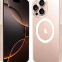 Magnetic Case for iPhone 16 Pro Max Case 6.9-Inch, Compatible with MagSafe Wireless Charging, Transparent Anti-Scratch Back Shockproof Slim Thin Phone Case Cover (Clear)