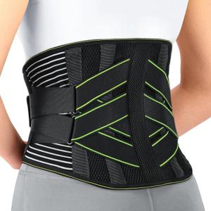 YAHA Back Brace for Lower Back Pain Relief for Women/Men with Lumbar Pad, Back Support Belt with 7 Stays for Heavy Lifting, Sedentariness, Breathable Lumbar Support for Herniated Disc, Sciatica, XL