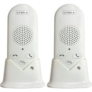 Wireless Intercom System for Home, Long Range 2-Way Voice Intercom for Room-to-Room Communication, Portable Intercoms for Seniors, Home, Office (2-Pack)