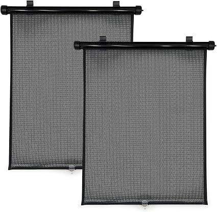 Travel Bug 2-Pack Roller Shades for Cars, Trucks, Vans, SUVs, Sun Protection for Baby
