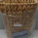 Wicker Trash Can,Bathroom Trash Can,Water Hyacinth Wicker Waste Basket for Bathroom,Handwoven Narrow Small Waste Basket for Bedroom,Office,5 Gallon