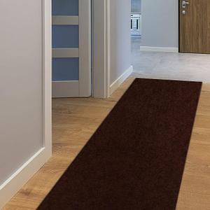 AYOHA Runner Rug 2' x 6' Indoor/Outdoor Carpet Runners, Hallway Kitchen Entryway Bedroom Area Rugs with Natural Non-Slip Rubber Backing, Garage mat, Chocolate Brown 