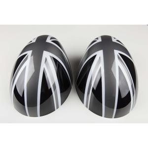 Compatible with Mini Cooper Accessories Decoration ABS Rearview Side Mirror Cover Caps Shell Case,for F Series 2014-2019 (Union Jack G, with Light Hole)