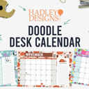 Hadley Designs Large Desk Calendar 2026-2027 - Desktop Calendar 2026, 18 -Month Desk Planner with Notes for Home, Office & Classroom, Cute Classroom Decor Teacher Must Haves, January 2026 to June 2027