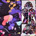 VillbeCoser Women Hoodies Jumpsuit Set, 80s 90s Neon Costume Tracksuit Outfit One Piece Windbreaker Jacket Rapper Suit (splash-S)